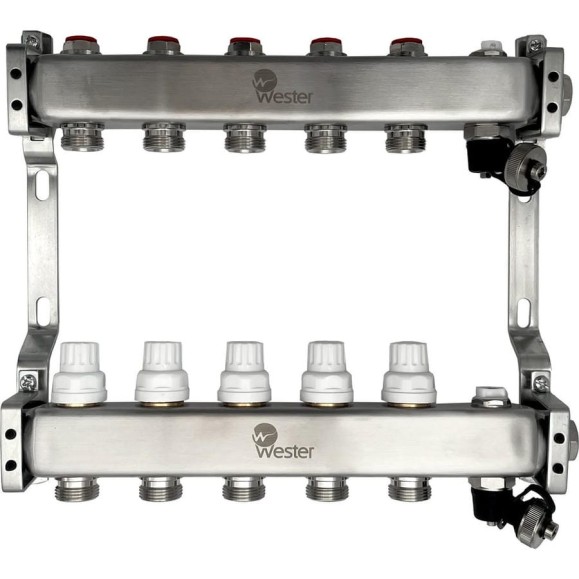 Коллектор нерж. Wester MUVS 1"-3/4 в сборе на 5 выходов 0-32-1606 Коллектор нерж. Wester MUVS 1"-3/4 в сборе на 5 выходов 0-32-1606