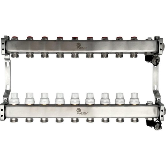 Коллектор нерж. Wester MUVS 1"-3/4 в сборе на 9 выходов 0-32-1614 Коллектор нерж. Wester MUVS 1"-3/4 в сборе на 9 выходов 0-32-1614