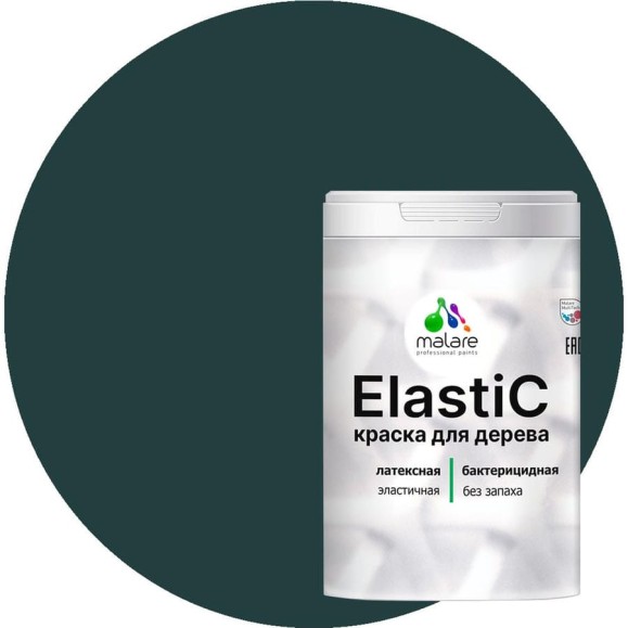Краска MALARE Elastic для деревянных поверхностей, универсальная,с антисептическим эффектом, матовая, оклахома, 1 кг. КЭЛСТАОКЛМ0100 Краска MALARE Elastic для деревянных поверхностей, универсальная,с антисептическим эффектом, матовая, оклахома, 1 кг. КЭЛСТАОКЛМ0100