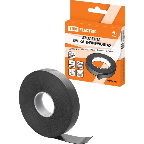 Изолента вулканизирующая TDM ELECTRIC 19 мм 9 метров (до 10 кВ) SQ0526-0604 Изолента вулканизирующая TDM ELECTRIC 19 мм 9 метров (до 10 кВ) SQ0526-0604