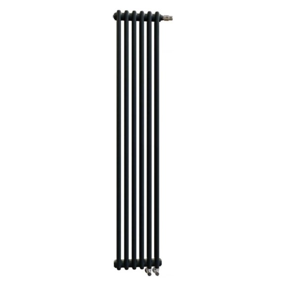 Радиатор 2-х трубный Zehnder Charleston Completto 1792x276x62 нижняя подводка V001 1/2 Ral 9217 Traffic Black matt CH 2180-06 V001 1/2 Ral 9217 Traffic Black (matt)