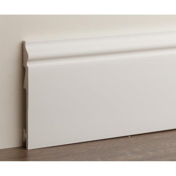 Плинтус UHD POLYMER 1 UHD 06/105C 105x14x2000 Белый под покраску УТ000080887
