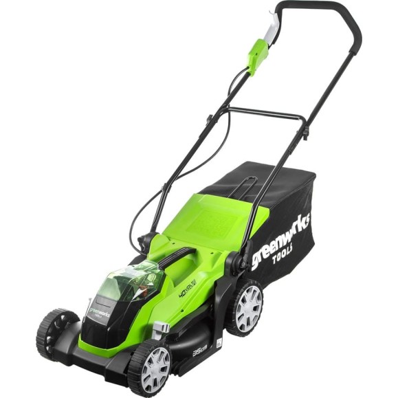 Газонокосилка аккумуляторная GreenWorks G40LM35 40V, 35 см, c 1хАКБ 2 Ач c USB и ЗУ 2501907USB2 Газонокосилка аккумуляторная GreenWorks G40LM35 40V, 35 см, c 1хАКБ 2 Ач c USB и ЗУ 2501907USB2