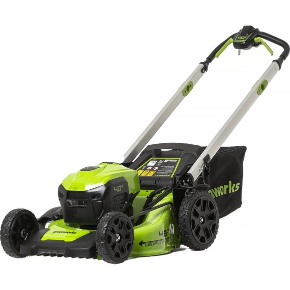 Газонокосилка аккумуляторная GreenWorks GD40LM48SP 40V, 48 см, самоходная, бесщеточная, c 1хАКБ 4 Ач c USB и ЗУ 2517407USB4 Газонокосилка аккумуляторная GreenWorks GD40LM48SP 40V, 48 см, самоходная, бесщеточная, c 1хАКБ 4 Ач c USB и ЗУ 2517407USB4