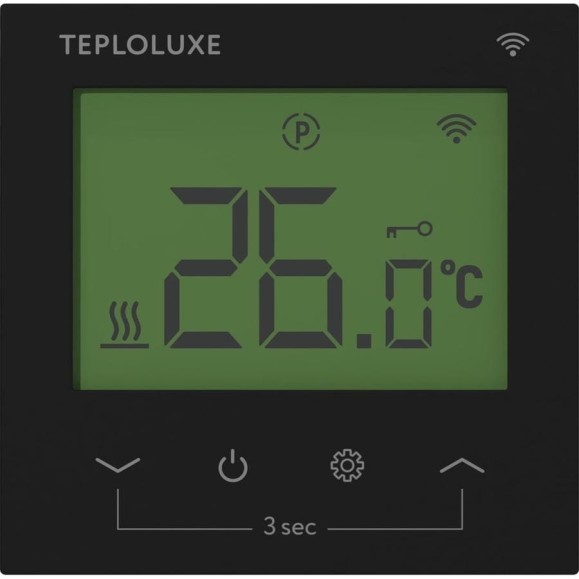 Терморегулятор электронный Теплолюкс Pontus wi-fi черный 100037088500 Терморегулятор электронный Теплолюкс Pontus wi-fi черный 100037088500