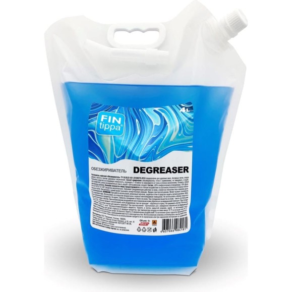 Растворитель нефтяной FIN tippa «Обезжириватель» Degreaser, 4л, Дой-пак 4607066984181 Растворитель нефтяной FIN tippa «Обезжириватель» Degreaser, 4л, Дой-пак 4607066984181