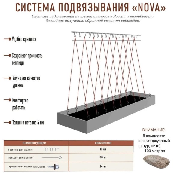 Система подвязвания растений Конструкция Нова Крепче 5062987 Система подвязвания растений Конструкция Нова Крепче 5062987