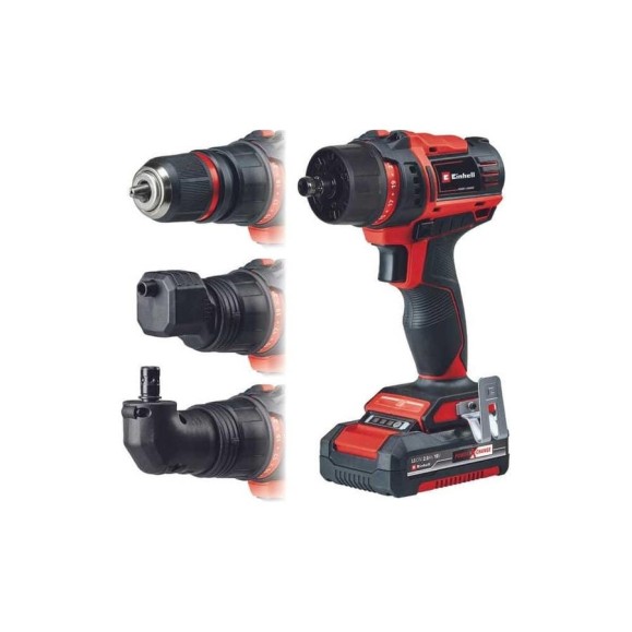 Дрель аккумуляторная Einhell PXC TE-CD 18/45 Li, 18В, 45Нм, Quick-патрон, 2 насадки, 1x2,5Ач, набор оснастки 22пр, кейс E-Bo 4513990 Дрель аккумуляторная Einhell PXC TE-CD 18/45 Li, 18В, 45Нм, Quick-патрон, 2 насадки, 1x2,5Ач, набор оснастки 22пр, кейс E-Bo 4513990