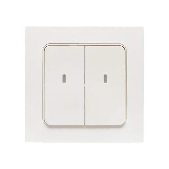 Умный выключатель EKF Стокгольм 2-клавишный, белый, Zigbee Сonnect RCV-ST2-WD-ZB
