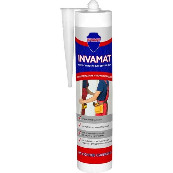 Клей-герметик для зеркал INVAMAT 804 прозрачный 310 мл 1134