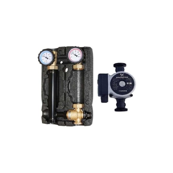Насосная группа Hoobs DN25, с термосмесителем, с насосом UPSO25-65 20-45С HB-21355N-F3-G60