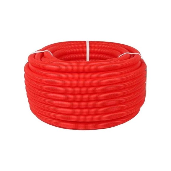 Труба гофрированная Hoobs d 25, 25x29, цвет красный, для труб Dn20, бухта 50 м HB-PEGF-2529RED Труба гофрированная Hoobs d 25, 25x29, цвет красный, для труб Dn20, бухта 50 м HB-PEGF-2529RED