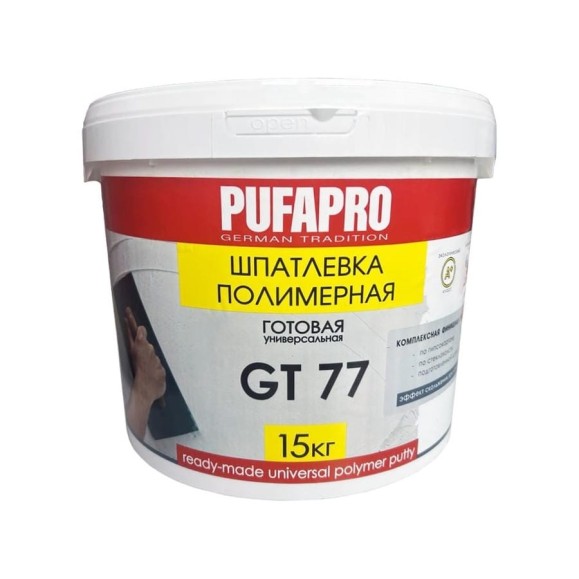 Шпатлевка полимерная PUFAPRO GT 77, 15 кг 775008 Шпатлевка полимерная PUFAPRO GT 77, 15 кг 775008