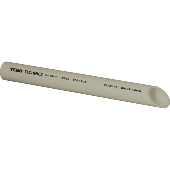 Труба TEBO PPR 40x3,7мм SDR11 4м серый 031010105 Труба TEBO PPR 40x3,7мм SDR11 4м серый 031010105