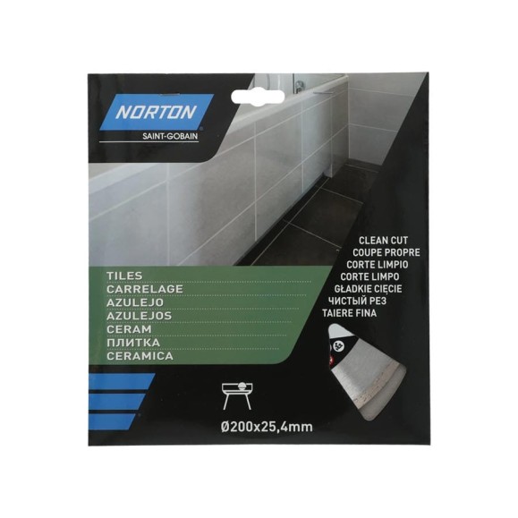 Алмазный диск 200x25.4 мм для плиткорезов NORTON 70184602159 Алмазный диск 200x25.4 мм для плиткорезов NORTON 70184602159