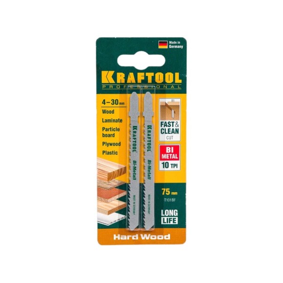 Пилки Kraftool Bi-Metall для электролобзика по твердому дереву 75x2.5 мм чистый рез 2 шт. EU 159507-2.5 Пилки Kraftool Bi-Metall для электролобзика по твердому дереву 75x2.5 мм чистый рез 2 шт. EU 159507-2.5