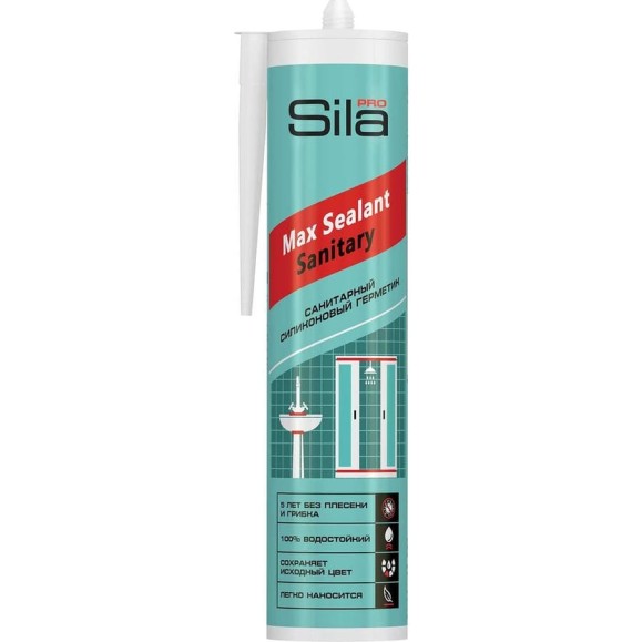 Силиконовый санитарный герметик Sila (T) PRO Max Sealant, бесцветный, 280 мл SS2805 Силиконовый санитарный герметик Sila (T) PRO Max Sealant, бесцветный, 280 мл SS2805