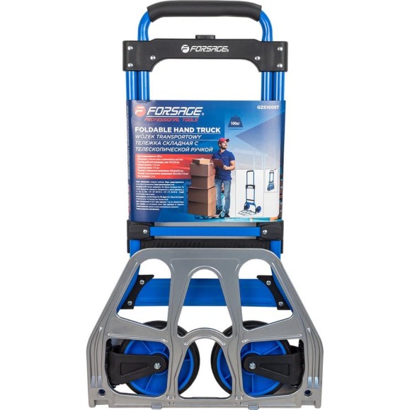 Тележка ручная складная с телескопической ручкой г/п 100кг Forsage F-GZS100ST(57744) Тележка ручная складная с телескопической ручкой г/п 100кг Forsage F-GZS100ST(57744)