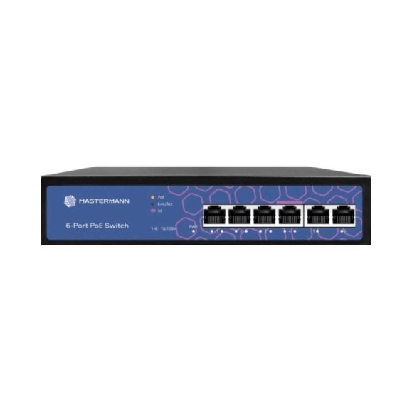 Неуправляемый POE коммутатор MASTERMANN MMP-6FE-P 00-01027571