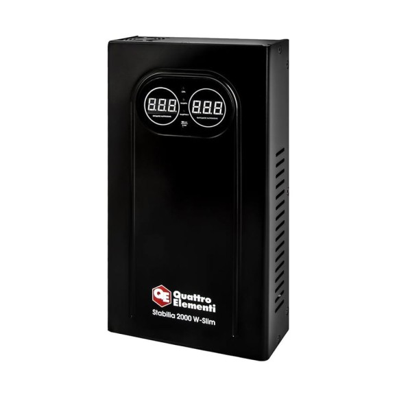 Стабилизатор напряжения настенный QUATTRO ELEMENTI Stabilia 2000 W-Slim (2000 ВА, 140-270 В) 917-797 Стабилизатор напряжения настенный QUATTRO ELEMENTI Stabilia 2000 W-Slim (2000 ВА, 140-270 В) 917-797