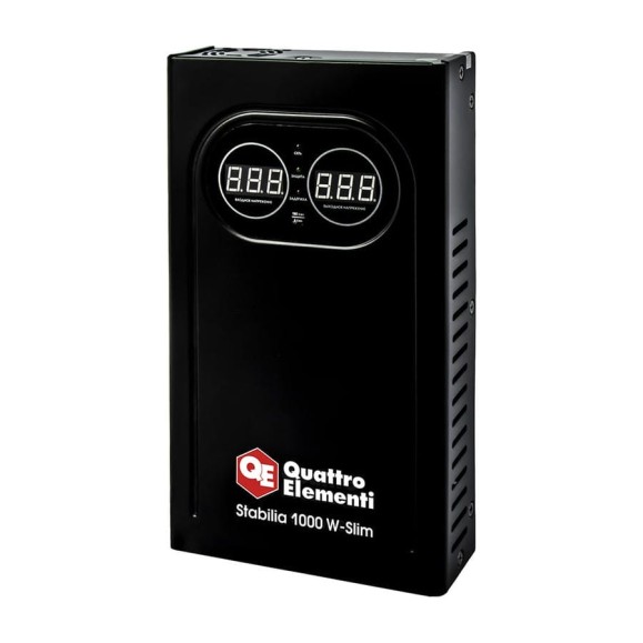 Стабилизатор напряжения настенный QUATTRO ELEMENTI Stabilia 1000 W-Slim (1000 ВА, 140-270 В) 917-773 Стабилизатор напряжения настенный QUATTRO ELEMENTI Stabilia 1000 W-Slim (1000 ВА, 140-270 В) 917-773