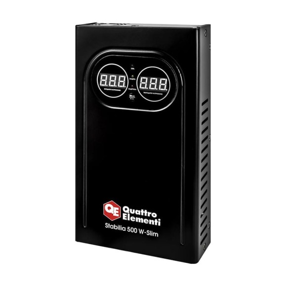 Стабилизатор напряжения настенный QUATTRO ELEMENTI Stabilia 500 W-Slim (500 ВА, 140-270 В) 917-766 Стабилизатор напряжения настенный QUATTRO ELEMENTI Stabilia 500 W-Slim (500 ВА, 140-270 В) 917-766