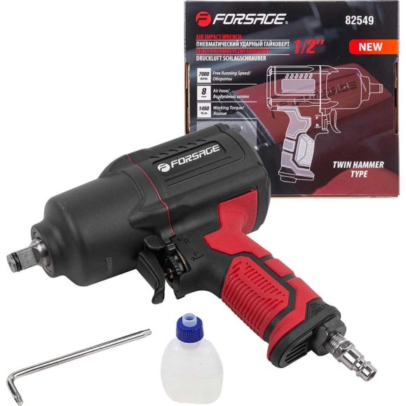Ударный пневмогайковерт Forsage Twin Hammer F-82549(48136) Ударный пневмогайковерт Forsage Twin Hammer F-82549(48136)