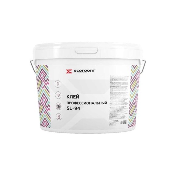 Клей профессиональный ECOROOM SL-94, для коммер. линолеума, ПВХ, LVT пластин, 5 кг 331-11-5 Клей профессиональный ECOROOM SL-94, для коммер. линолеума, ПВХ, LVT пластин, 5 кг 331-11-5