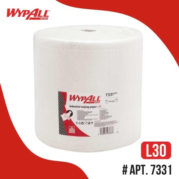 Протирочный материал Kimberly-Clark WYPALL L30 в рулоне, 3-х слойный, белый, 1000 листов/рул 7331 Протирочный материал Kimberly-Clark WYPALL L30 в рулоне, 3-х слойный, белый, 1000 листов/рул 7331