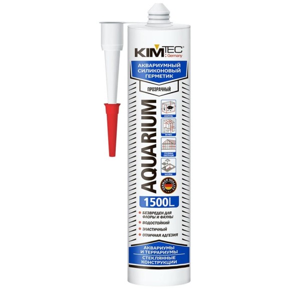 Силиконовый герметик для аквариума KIM TEC 1500L бесцветный 280 мл 11613349 Силиконовый герметик для аквариума KIM TEC 1500L бесцветный 280 мл 11613349