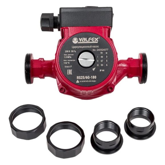 Циркуляционный насос Valfex VCP 25-60G 180 мм, с гайками RS25/6G-180 Циркуляционный насос Valfex VCP 25-60G 180 мм, с гайками RS25/6G-180