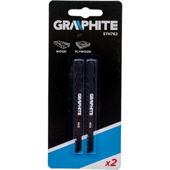 Полотна для электролобзика 6TPI, хвостовик T, набор 2 шт GRAPHITE 57H762 Полотна для электролобзика 6TPI, хвостовик T, набор 2 шт GRAPHITE 57H762