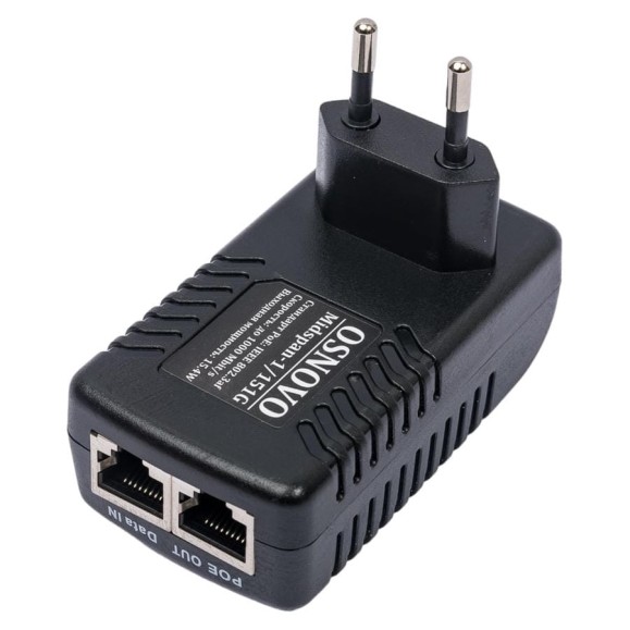 PoE-инжектор OSNOVO Midspan-1/151G Gigabit Ethernet на 1 порт. sct1224 PoE-инжектор OSNOVO Midspan-1/151G Gigabit Ethernet на 1 порт. sct1224