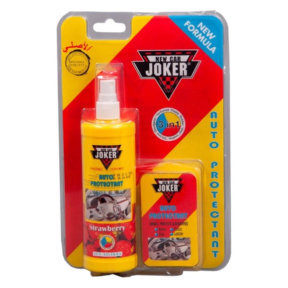 Защитный полироль Joker с губкой, клубника (250 мл) JK strawberry Защитный полироль Joker с губкой, клубника (250 мл) JK strawberry