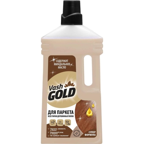Средство для мытья и ухода за паркетом VASH GOLD с воском 1 л 309264 Средство для мытья и ухода за паркетом VASH GOLD с воском 1 л 309264
