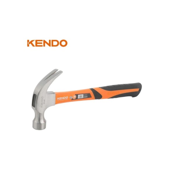 Молоток-гвоздодер KENDO с фибергласовой рукояткой, 340 гр 25105 Молоток-гвоздодер KENDO с фибергласовой рукояткой, 340 гр 25105
