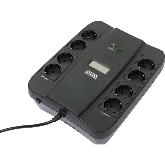 Источник бесперебойного питания Powercom SPIDER, Интерактивная, 750 ВА / 450 Вт, Tower, SPD-750U LCD