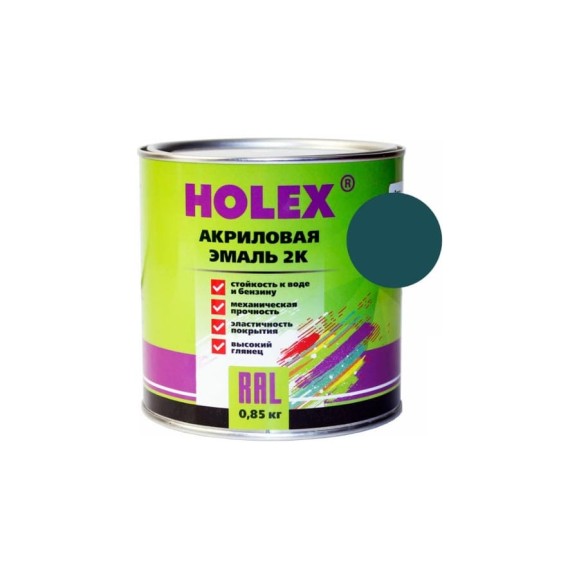 Акриловая автоэмаль Holex 377 2К мурена 0,85 кг HAS-388644 Акриловая автоэмаль Holex 377 2К мурена 0,85 кг HAS-388644