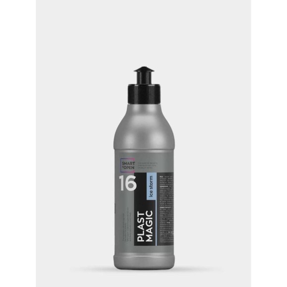 Полироль-очиститель для пластика и винила авто, матовый 16 PLAST MAGIC ice storm, 0.25 л Smart Open 151602536