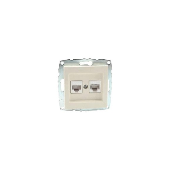 Розетка цифровая MONO ELECTRIC L / D Механизм компьютерная+телефонная (Rj45 Cat 6, Rj11 Cat3) Слоновая Кость 500-000105-132 Розетка цифровая MONO ELECTRIC L / D Механизм компьютерная+телефонная (Rj45 Cat 6, Rj11 Cat3) Слоновая Кость 500-000105-132