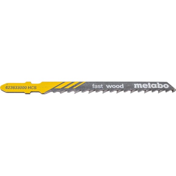 Пилка по дереву T144D Professional (5 шт; 75 мм; HCS) для лобзиков Metabo 623633000