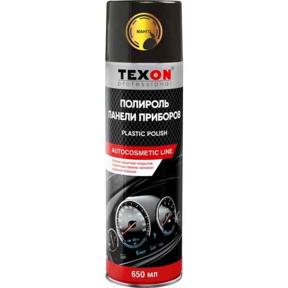Полироль панели приборов "глянцевая" с ароматом Манго 650 мл TEXON ТХ650980 TX650980 Полироль панели приборов "глянцевая" с ароматом Манго 650 мл TEXON ТХ650980 TX650980