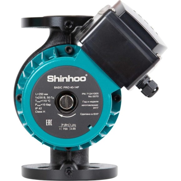Насос циркуляционный SHINHOO BASIC PRO 40-18F 230V 71241001 Насос циркуляционный SHINHOO BASIC PRO 40-18F 230V 71241001