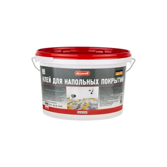 Клей для ковровых и напольных ПВХ покрытий Pufas Decoself мороз. 4кг тов-148775