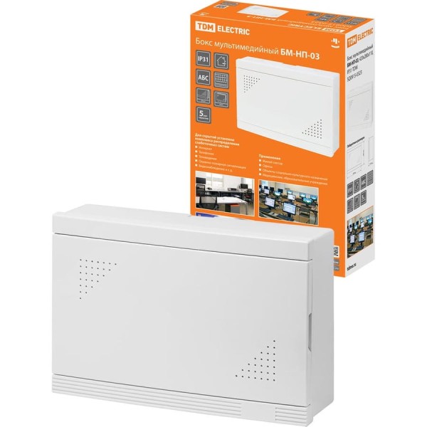Бокс мультимедийный TDM ELECTRIC БМ-НП-03, 420x280x110, IP31 SQ0915-0323