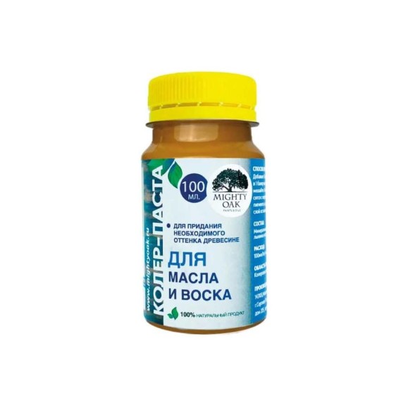 Колер-паста для масла и воска MIGHTY OAK К-50 цвет подсолнух, 100 мл MO129