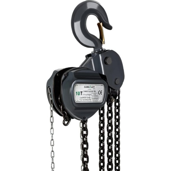 Ручная цепная таль EURO-LIFT ТВ 00005673 (10 т, 3 м) Ручная цепная таль EURO-LIFT ТВ 00005673 (10 т, 3 м)