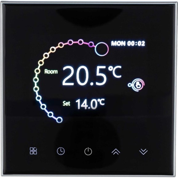 Термостат для бойлера UMNOO cерия 2002 с wifi модулем, черный BHT-2002GСLW-Black trw0022 Термостат для бойлера UMNOO cерия 2002 с wifi модулем, черный BHT-2002GСLW-Black trw0022