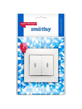 Выключатель проходной Smartbuy 2-клавишный 10А белый "Венера" SBE-01w-10-SW22-0 Выключатель проходной Smartbuy 2-клавишный 10А белый "Венера" SBE-01w-10-SW22-0