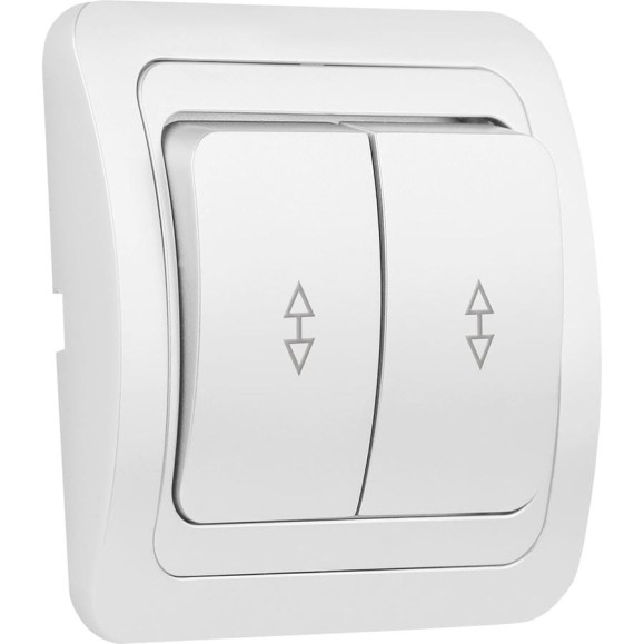 Выключатель проходной Smartbuy 2-клавишный 10А белый "Марс" SBE-02w-10-SW22-0